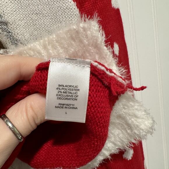 Peanuts Charlie Brown Snoopy Christmas Sweater Size Large - Picture 5 of 6